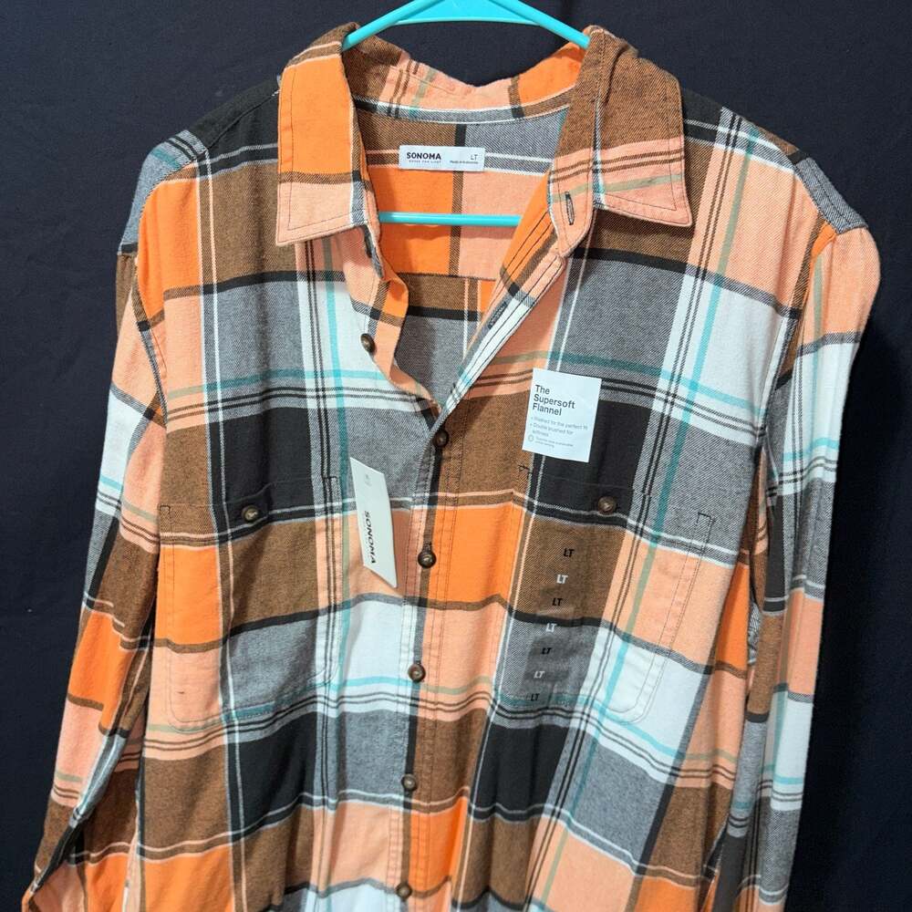 Sonoma orange flannel brand new